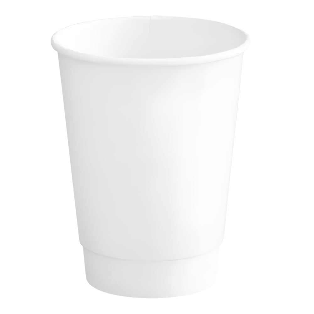 12 oz. White Paper Hot Cups-Double Wall-500 pcs