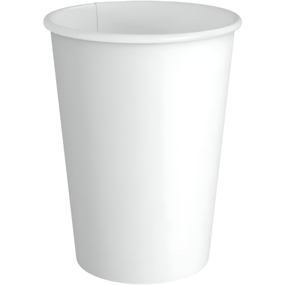 12 oz. White Paper Hot Cups-Single Wall-1000 pcs