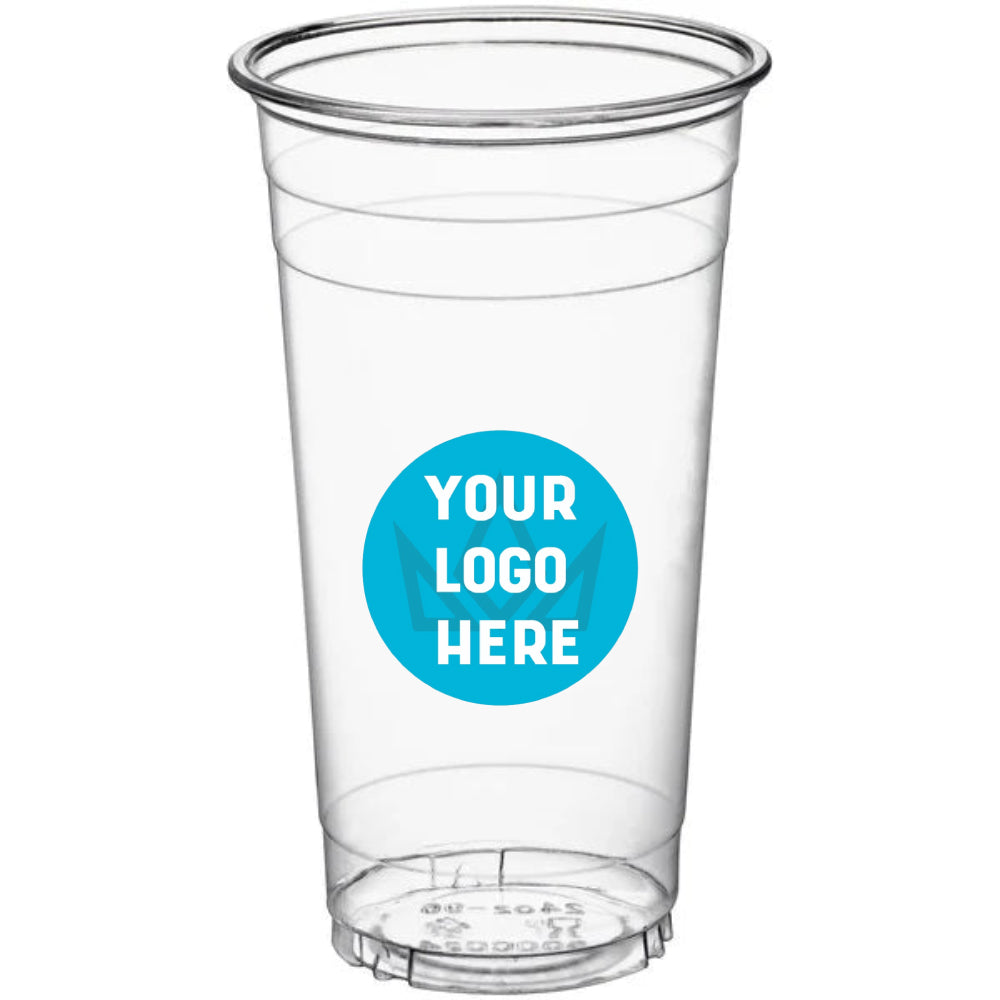 24 oz. Clear PET Plastic Cold Cups - Branding Cups - 600 pcs