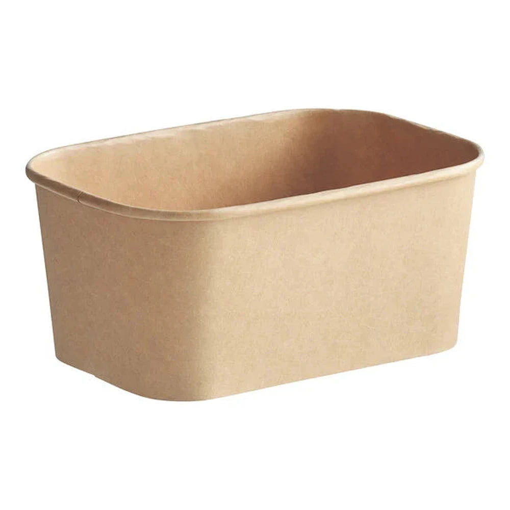 32 oz. Rectangular Kraft Paper Bowl-300 pcs