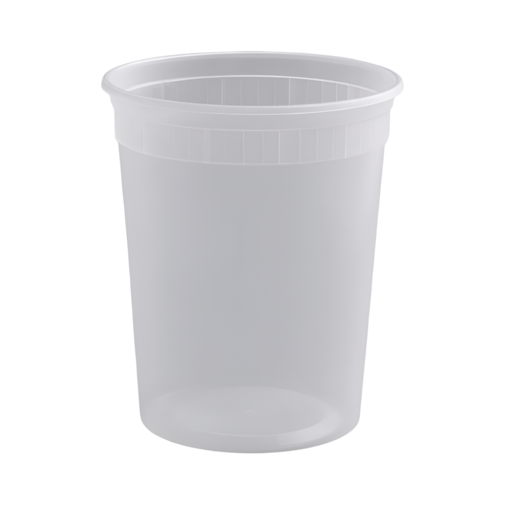 32 oz.Translucent Round Plastic Deli Container-500 pcs