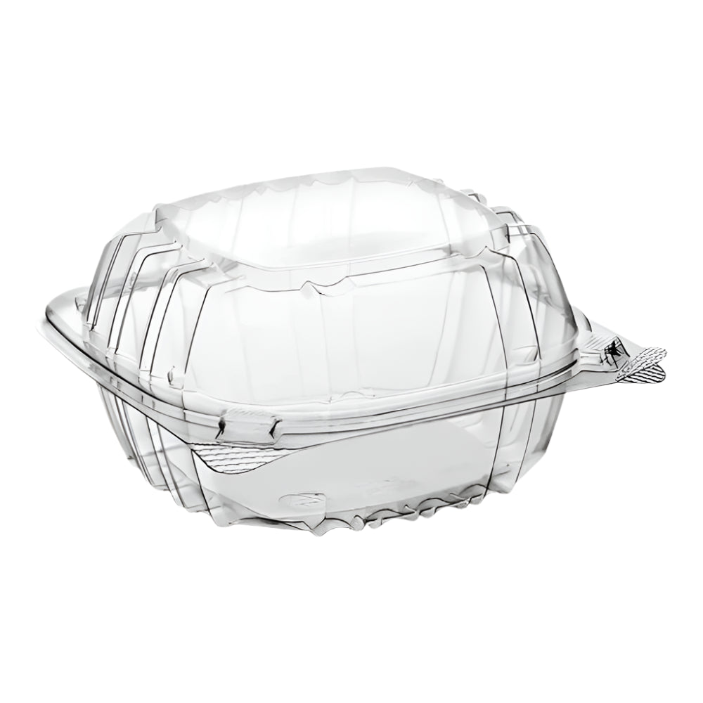 6" x 6" PET Clear Clamshell, 1 Compartment-500 pcs