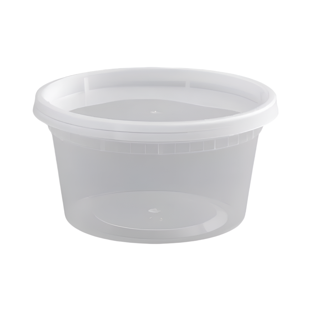 8 oz.Translucent Round Plastic Deli Container, Comes with Lid-240 pcs
