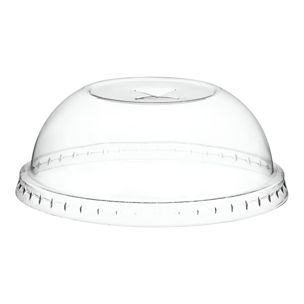 Tapas de cúpula de 98 mm con orificio transversal para vasos de PET transparentes de 14 a 24 oz (1000 unidades)