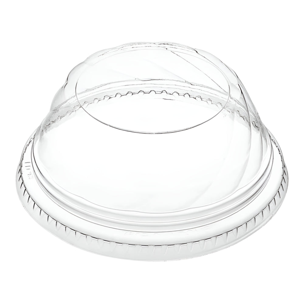 Tapas de cúpula giratoria de 98 mm sin orificios para vasos de PET transparentes de 14 a 24 oz - 1000 piezas