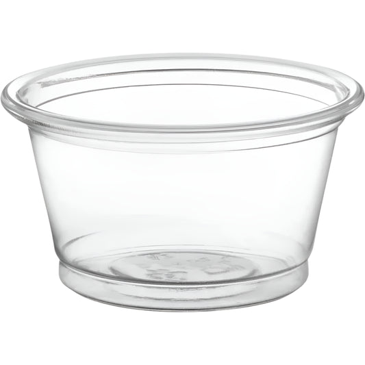 Vasitos de plástico transparente para soufflé (0.75 oz) – 2500 unidades