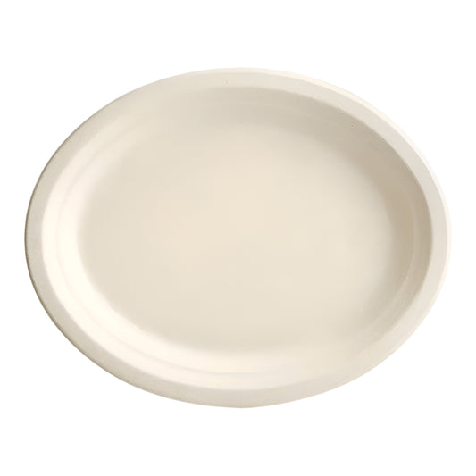13" Oval Bagasse Plate-500 pcs