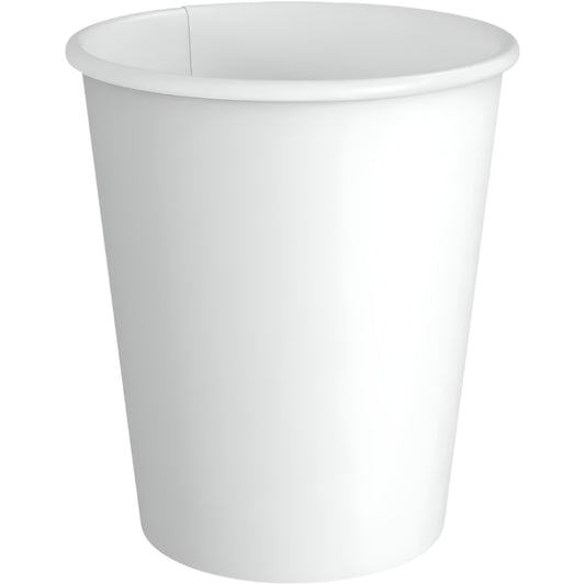 10 oz. White Paper Hot Cups-Single Wall-1000 pcs