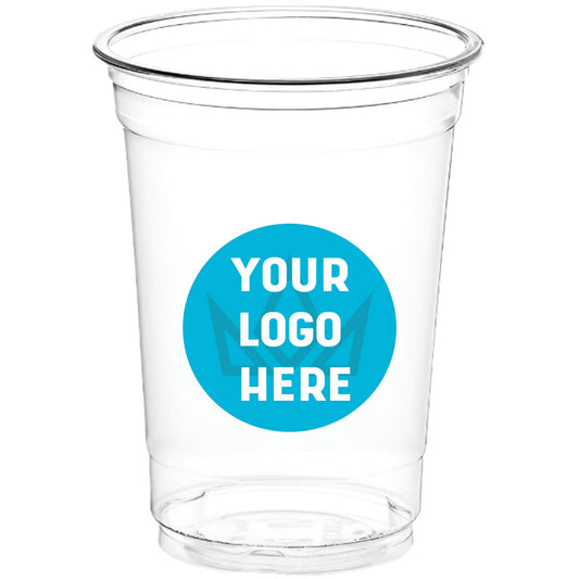 Vasos de plástico PET transparente de 10 oz - Vasos personalizables para marca - 1000 unidades