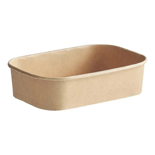 12 oz. Rectangular Kraft Paper Bowl-300 pcs