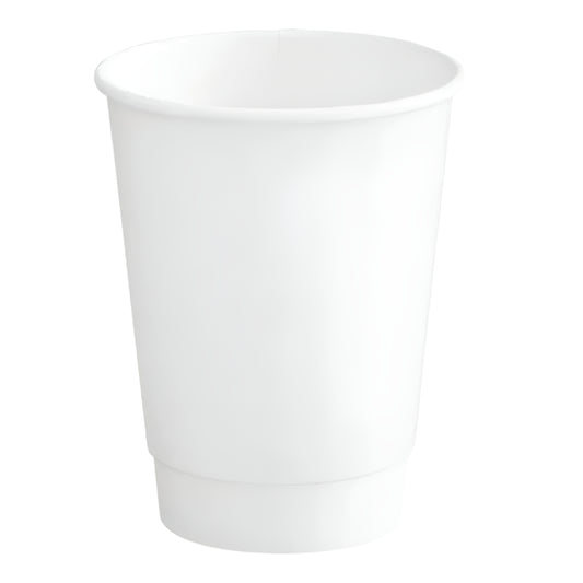 12 oz. White Paper Hot Cups-Double Wall-500 pcs