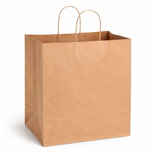 Bolsas de papel kraft para compras (13,77 x 9,44 x 15,75 pulgadas) - 200 unidades