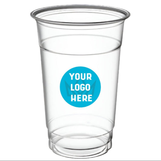 Vasos de plástico PET transparente de 16 oz - Vasos personalizables para marca - 1000 unidades