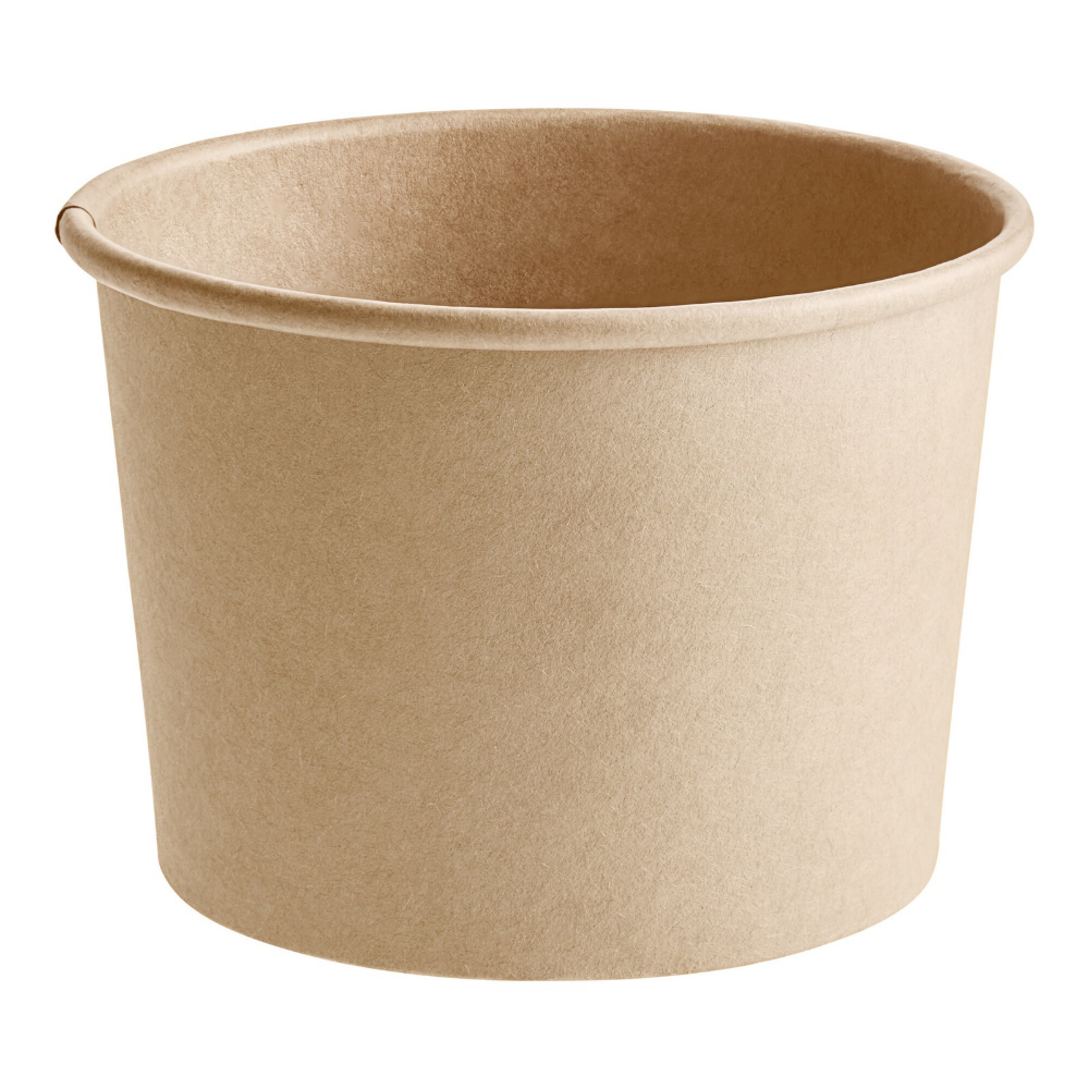 Tazas de papel Kraft para sopa de 16 oz – 500 unidades
