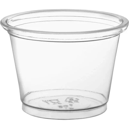 Vasitos de plástico transparente para soufflé (1 oz) – 2500 unidades