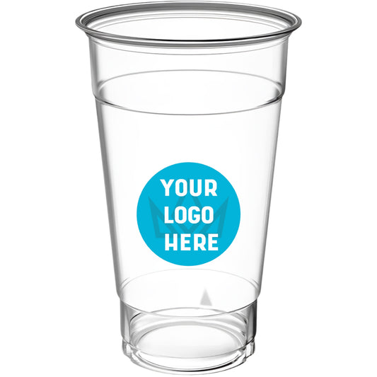 Vasos de plástico PET transparente de 20 oz - Vasos personalizables para marca - 1000 unidades