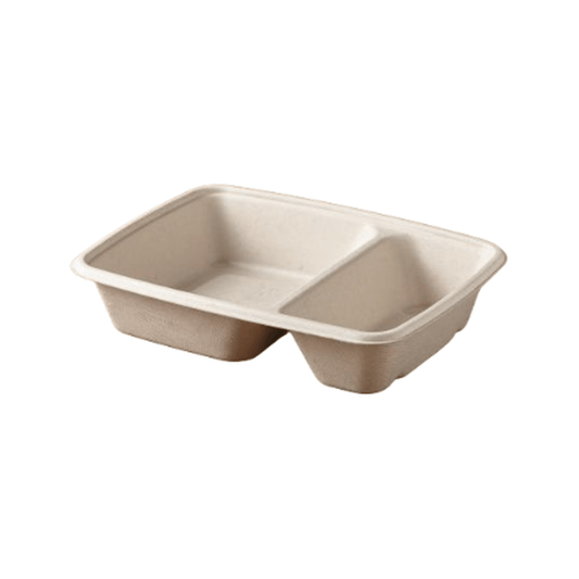 30 oz. Rectangular Box, 2 Compartment-300 pcs