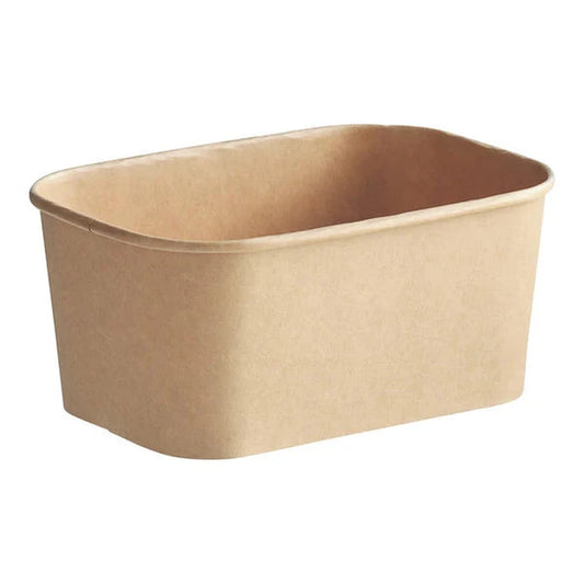 32 oz. Rectangular Kraft Paper Bowl-300 pcs