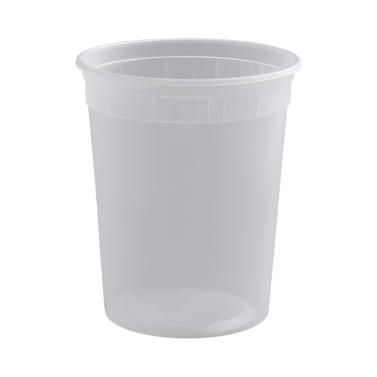 32 oz.Translucent Round Plastic Deli Container-500 pcs