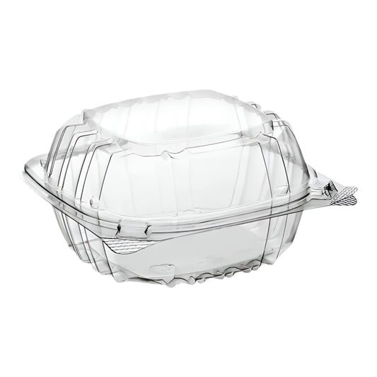 6" x 6" PET Clear Clamshell, 1 Compartment-500 pcs