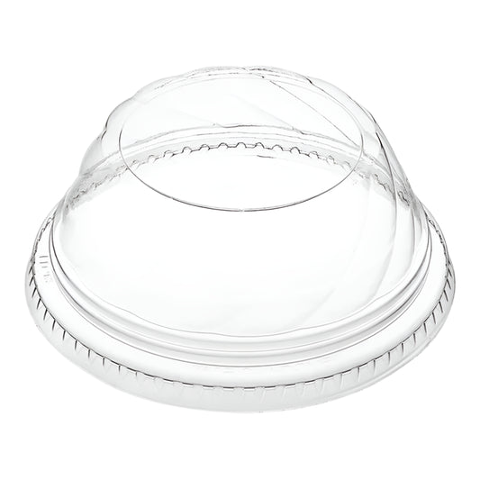Tapas de cúpula giratoria de 98 mm sin orificios para vasos de PET transparentes de 14 a 24 oz - 1000 piezas