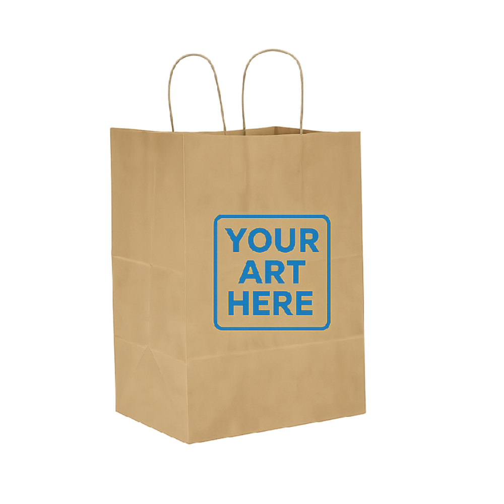 13.75x9.5x15.75” Custom Printed Kraft Bag–200/Case